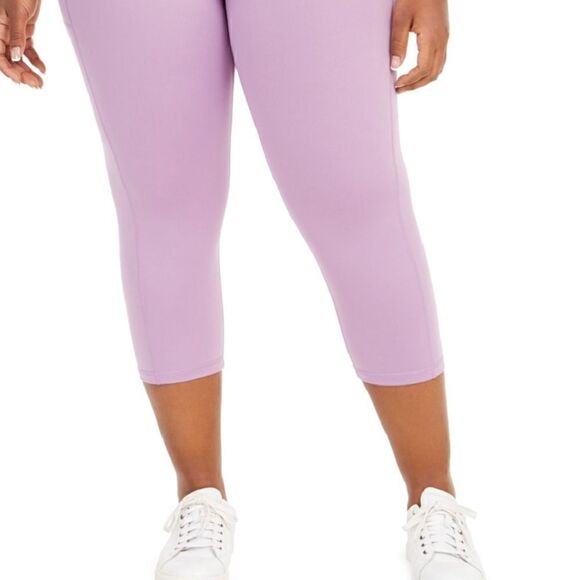 Id Ideology Women's Compression High-Rise Side-Pocket Leggings Purple thights - Picture 4 of 12